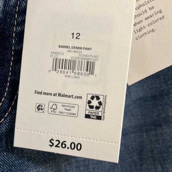 NWT Free Assembly Jeans SZ 12 - Picture 9 of 9